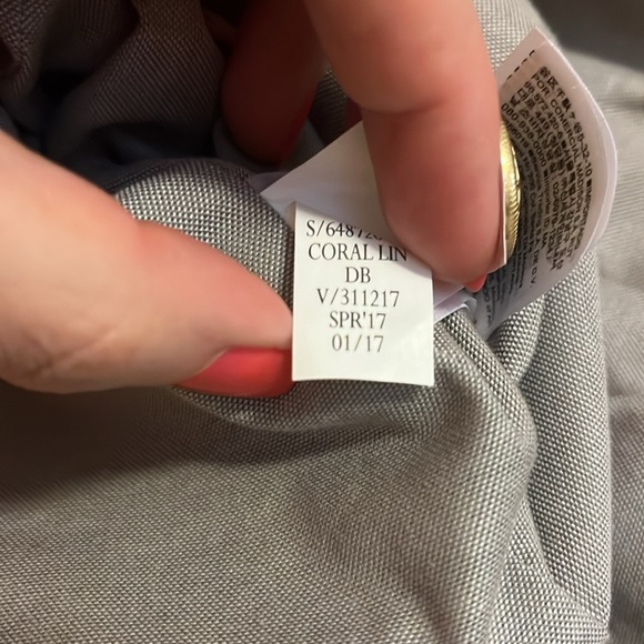 Banana Republic | 12P | like new | coral linen, lined blazer - Picture 5 of 11